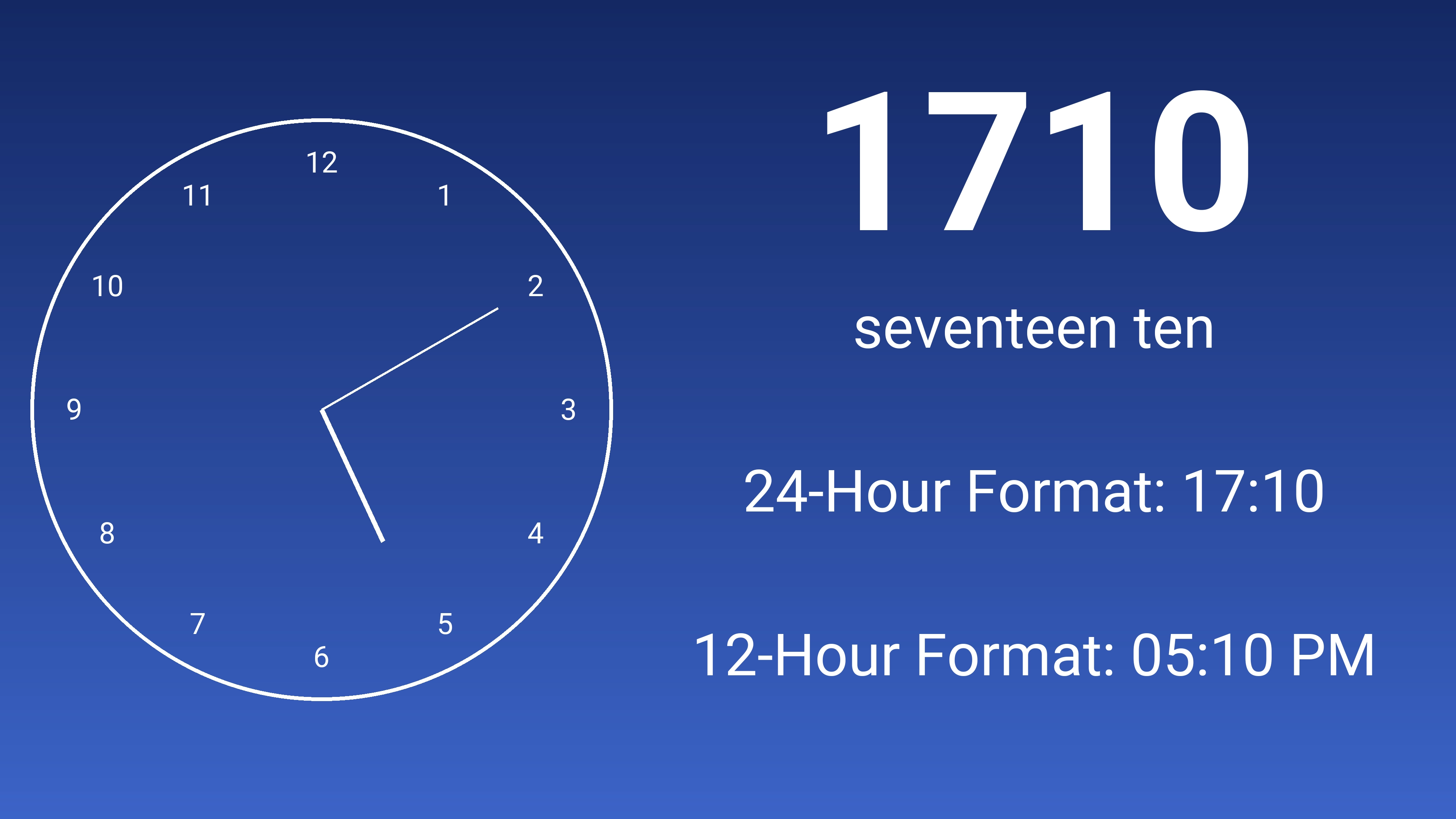 1710 military time