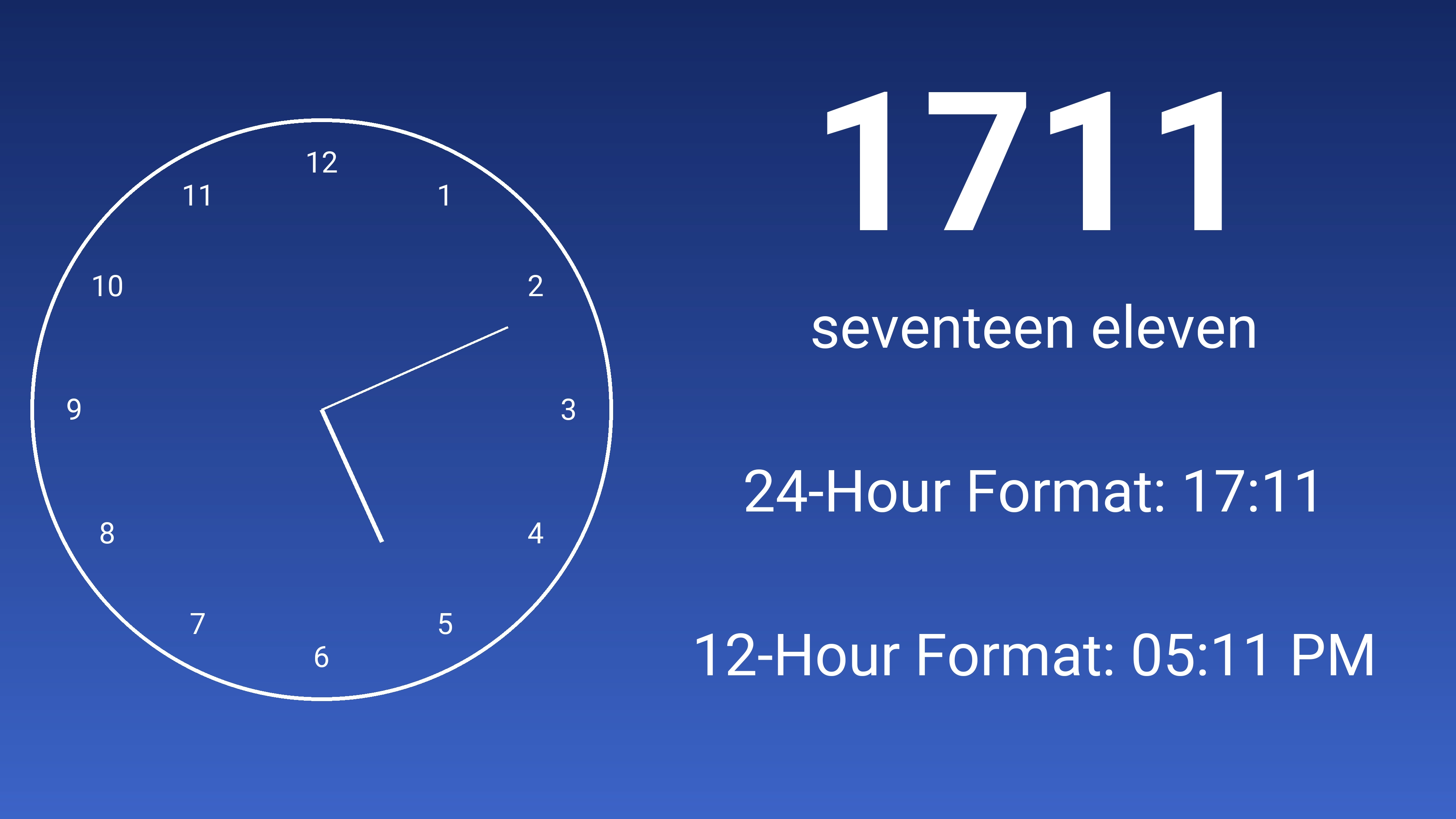 1711 military time