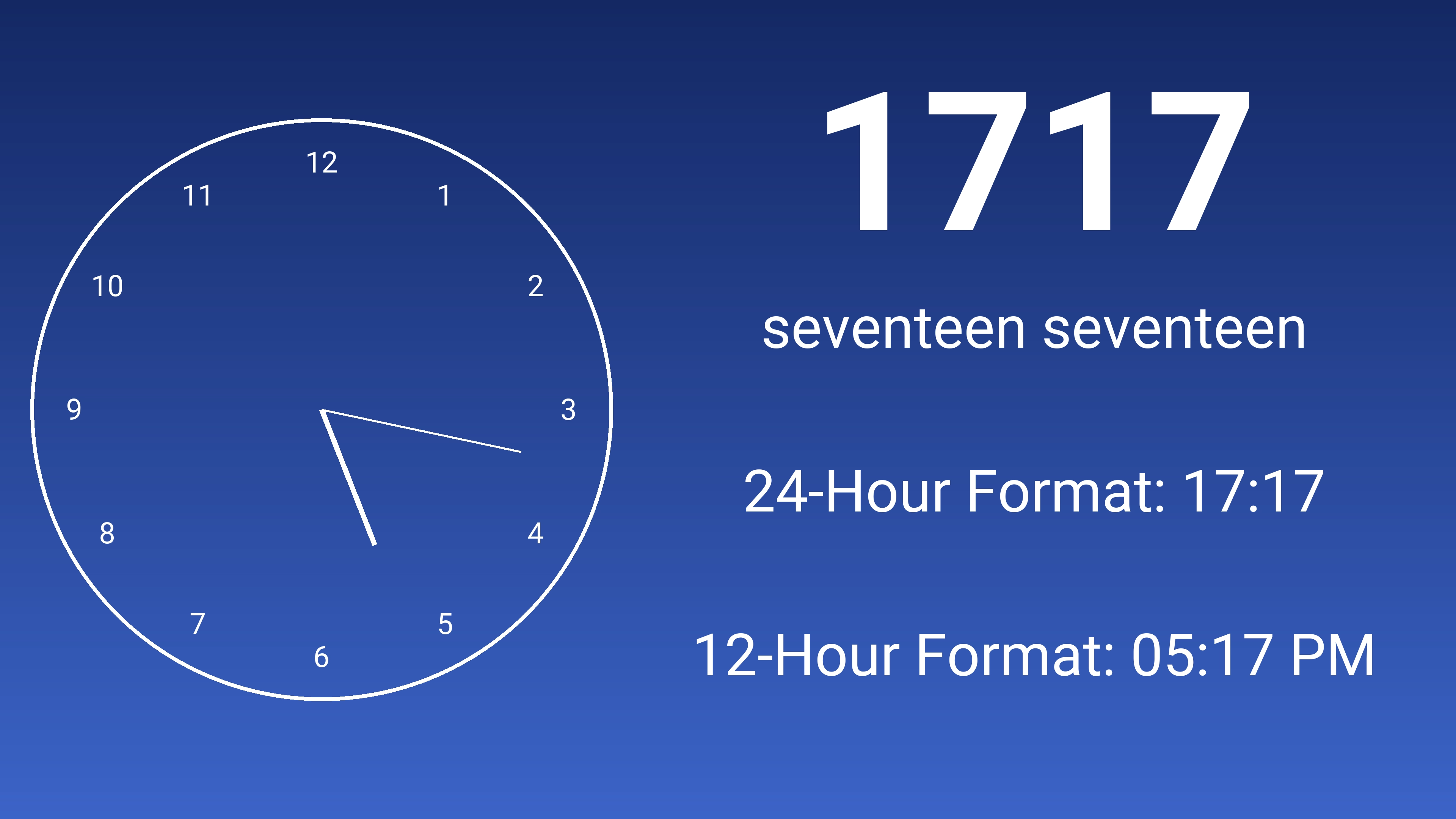 1717 military time